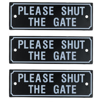 Garden Gate Signs - 'Beware of Dog' OR 'Shut the Gate' Dog Warning SIgn