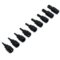 Douilles Torx / Star à impact, entraînement 3/8 po, courtes et courtes, T20 – T60, lot de 9 pièces