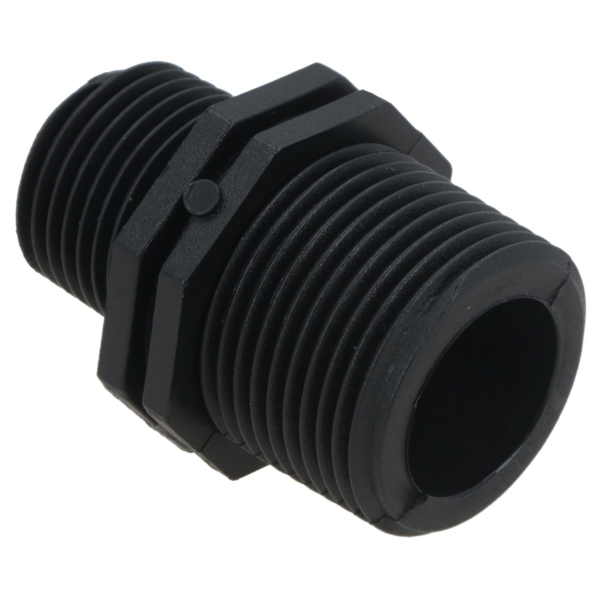 Polypropylene PP Male Threaded Pipe Reducing Nipple 3/4in x 1/2in BSP