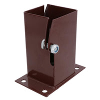 Flush Fit Fence Post Bolt Down Shoe Holder Support Clamp 75mm x 75mm