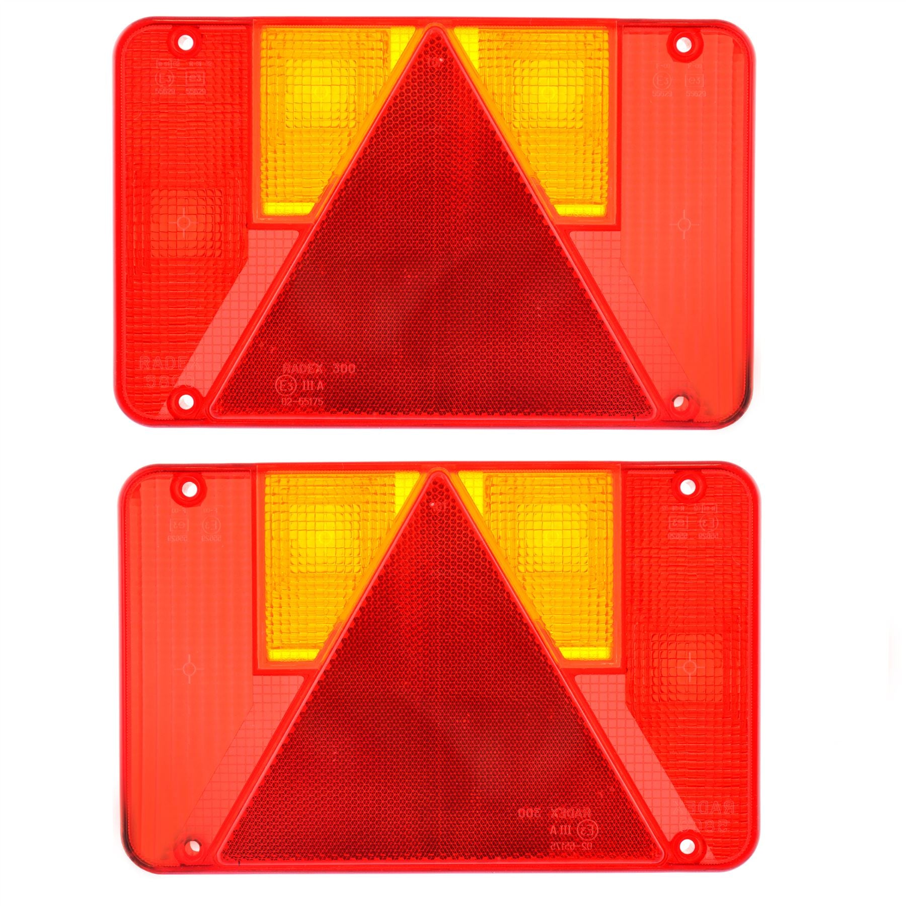 Trailer Light Lens PAIR Radex Replacement for Ifor Williams Indespensi