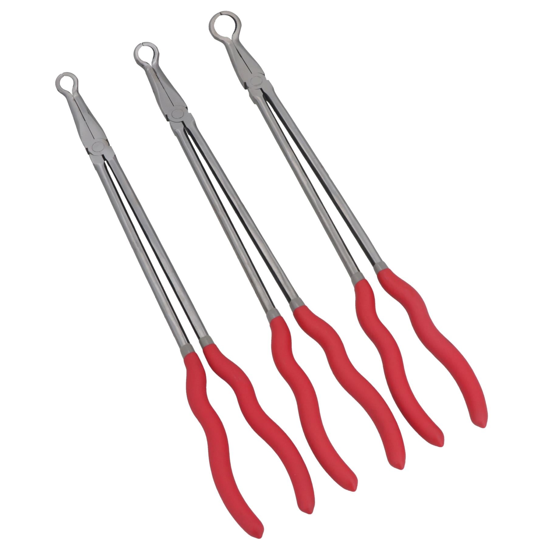 16" Schlauchringzange mit großer Reichweite für Schlauchschellen 8 mm, 10 mm und 12 mm, 3-teiliges Set