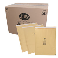 50pk Genuine Gold Jiffy Bag Airkraft Bubble Padded Mail Bag Envelope Size 7