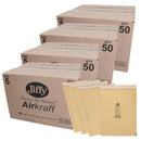 200pk Genuine Gold Jiffy Bag Airkraft Bubble Padded Mail Bag Envelope Size 5
