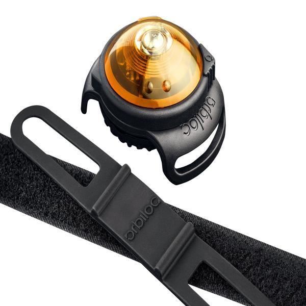 Amber Waterproof Durable Dual Flashing/Solid Safety LED Light for Dog Walk