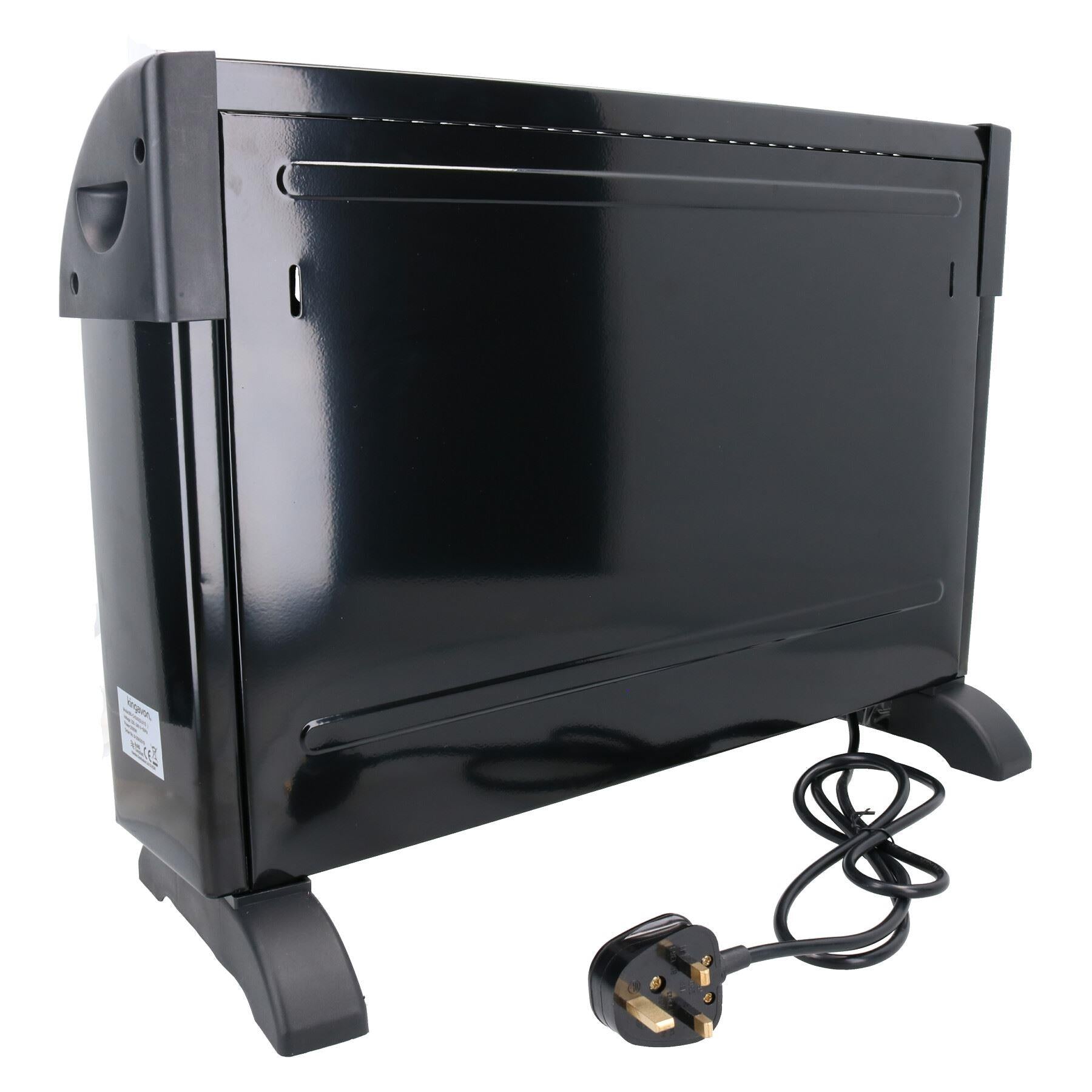2KW Electric Fan Convector Heater Adjustable Thermostat Free Standing Home Office