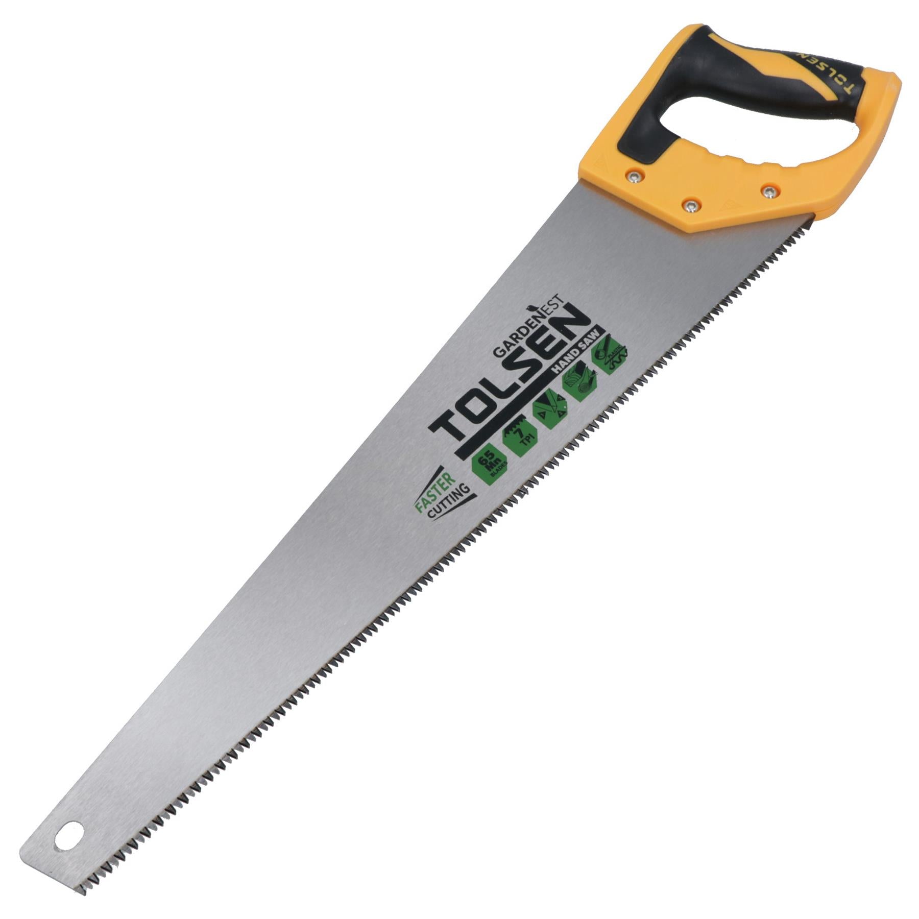 Hardpoint Hand Saw 20" 500mm Wood Cutter Cutting Tool With Soft Grip Handle