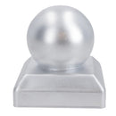 Metal Fence Post Caps Round / Ball 100mm x 100mm Protector Cover Silver