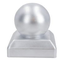 Metal Fence Post Caps Round / Ball 100mm x 100mm Protector Cover Silver