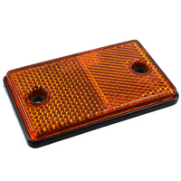 Amber Rectangular Side Reflector Pack of 10 Trailer Fence Gate Post TR068