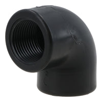 Polypropylene PP 1/2in BSP Female x Female Threaded 90° Elbow Connector