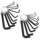 20pc Metric & Imperial AF Allen Key Hex Key Allan Wrench Keys On Ring