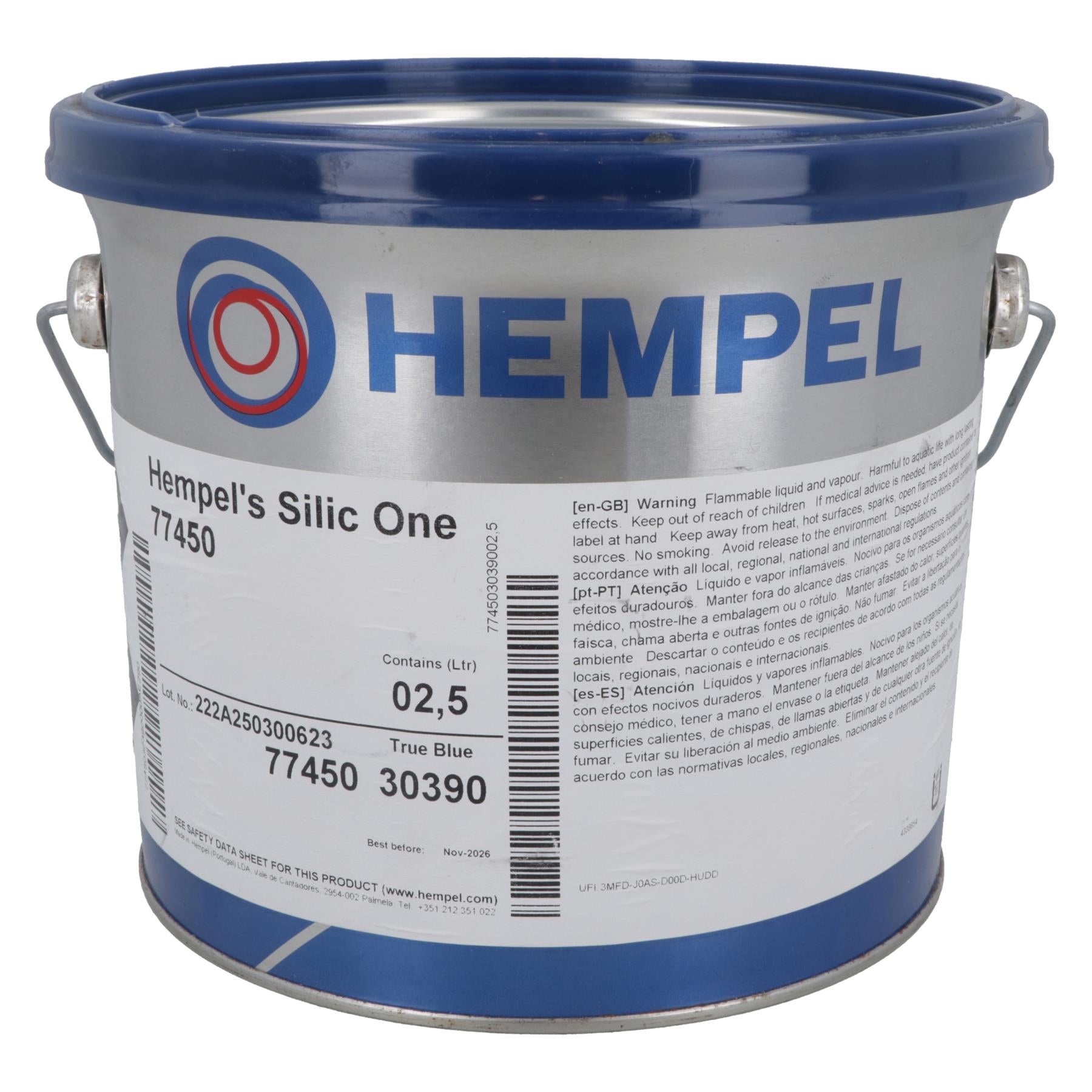 Hempel Silic One True Blue Biocide-Free Antifoul 2.5L Boat Antifouling Paint