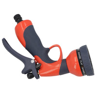 Deluxe Garden Watering Spray Gun Adjustable Nozzle 10 Spray Pattern Soft Grip
