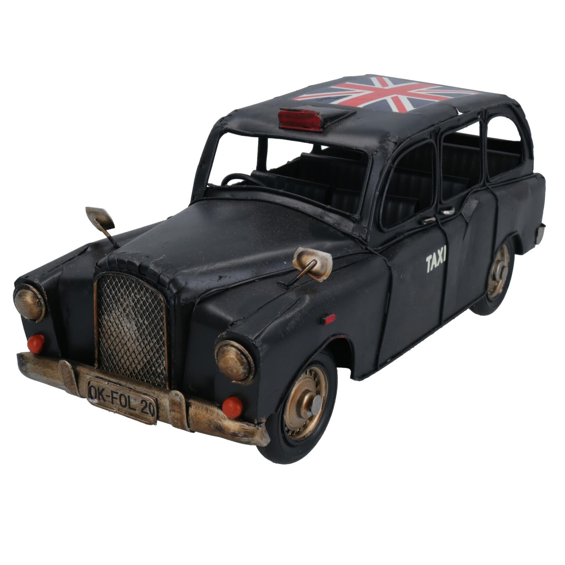 Quality Historical Metal Vintage Taxi Metal Model Replica Ornament Gift