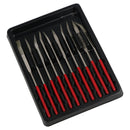 Angled Diamond Needle File Set For Jewellery Making Craft Work 140mm 10pc