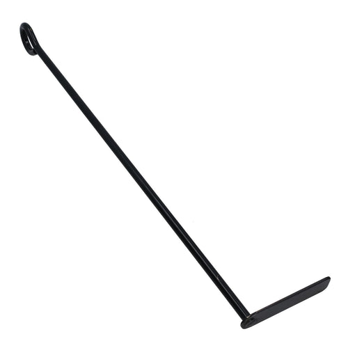 L Ash Rake Scraper & Shovel For Flues Wood Burner Fire Coal Steel Metal Black