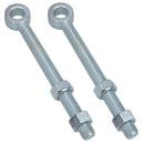 Swing Gate Long Eye Bolts Hinge + Nuts Adjustable Zinc Plated 12mm – 24mm