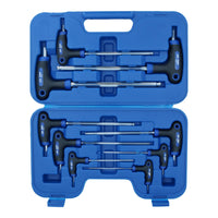 Vis à tête sphérique métrique MM Allen Hex et barre en T droite avec poignée 2 mm - 10 mm 9 pièces