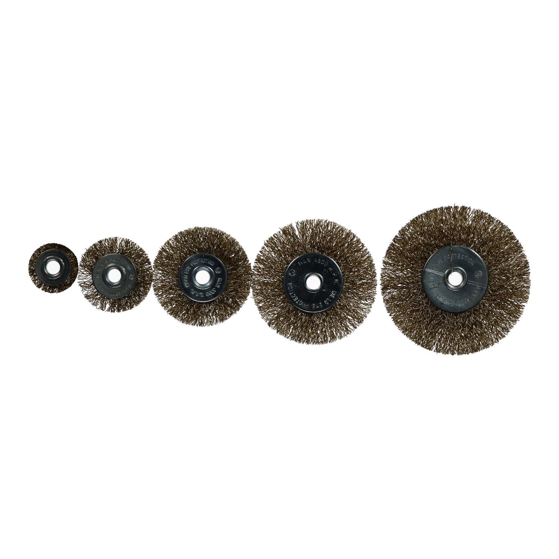 Ensemble de 5 brosses à fil plat pour enlever la rouille de la peinture avec tige de 6 mm