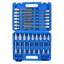 1/2" Drive Allen Hex Key Metric Sockets Shallow And Deep 5mm - 19mm 30pc