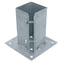Fence Post Bolt Down Shoe Holder Support Clamp Galvanised 75 x 75mm