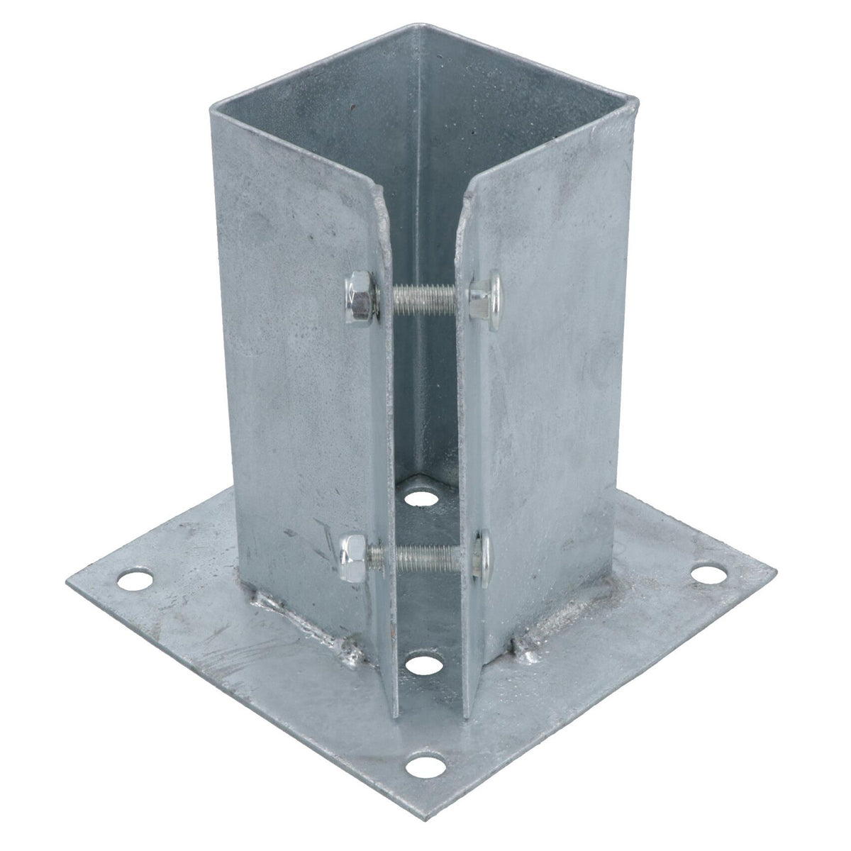 Fence Post Bolt Down Shoe Holder Support Clamp Galvanised 75 x 75mm