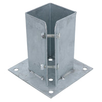 Fence Post Bolt Down Shoe Holder Support Clamp Galvanised 75 x 75mm