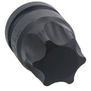 Impact 1/2" Drive Shallow Stubby Torx Star Male Bit Sockets T55 - T100 6pc Set