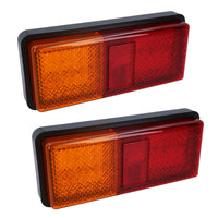 Pair Large LED Combination Trailer Caravan Light Lamp Reflector High Brightness