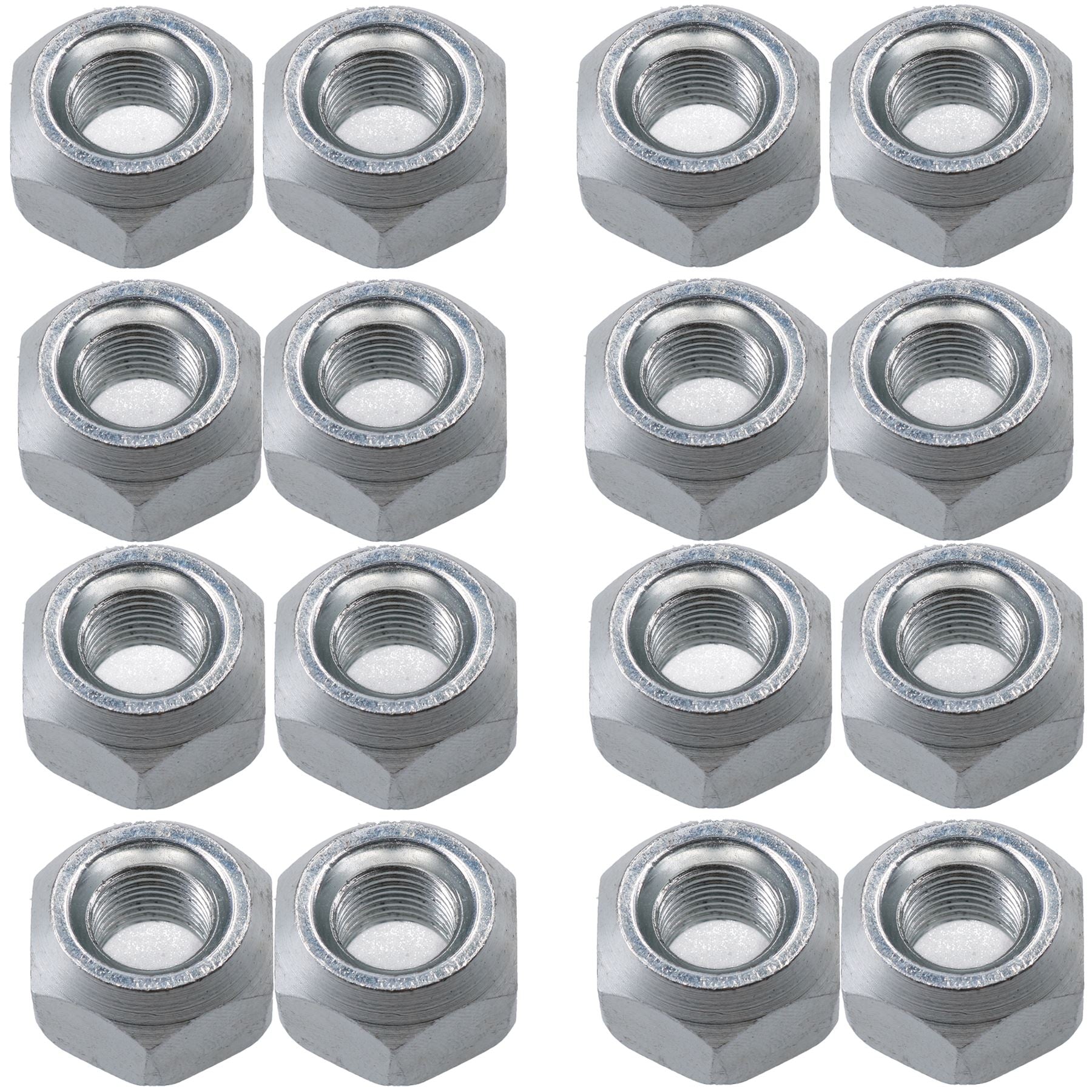 Pack of 16 M10 Conical Trailer Wheel Nuts for Suspension Hub M10x1.25 Thread