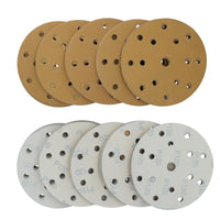 150mm Sanding Discs Aluminium Oxide Abrasive 120 Grit 15 Hole Hook + Loop