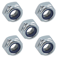 M5 x 0.8mm Nyloc Nut Fastener Hexagonal Metric Nuts Grade 8 Zinc Plated