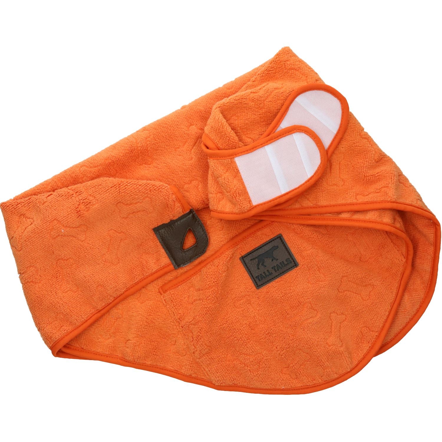 Tall Tails Orange Pet Dog Cape Pocket Towel Large 27"x27"