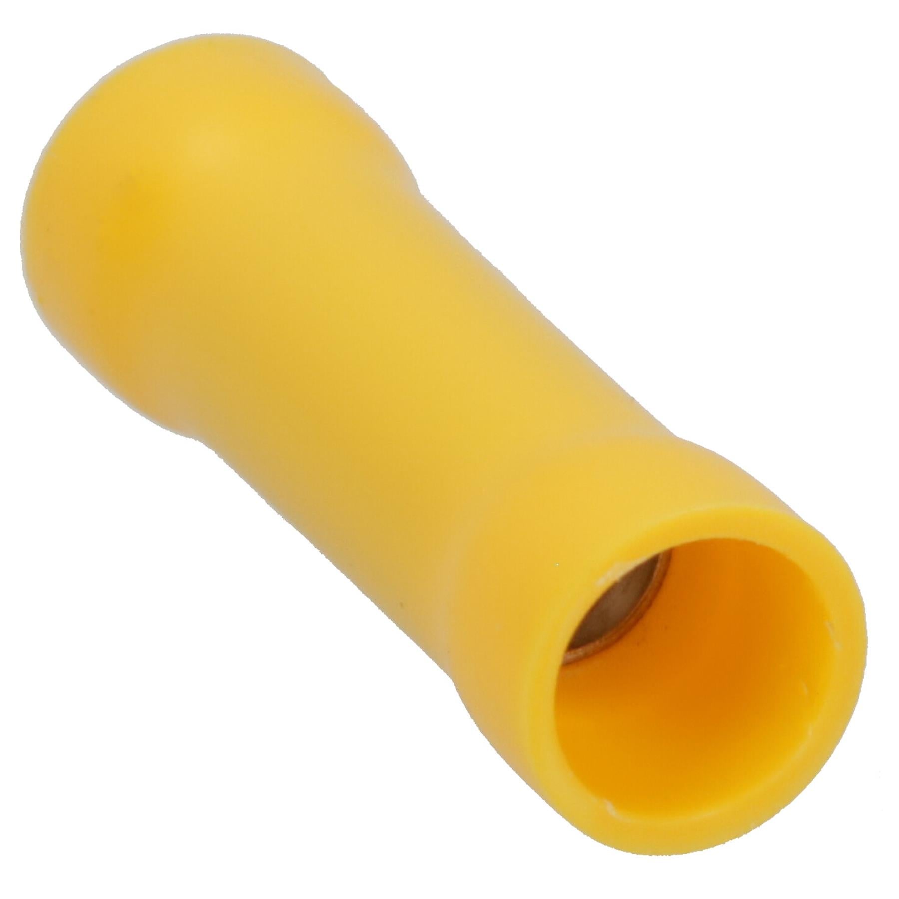 Insulated Straight Butt Connectors Electrical Crimps Terminals Yellow