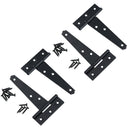 Heavy Duty T Tee Hinge For Sheds Gates Black Powder Coated Finish 4 – 18 Inch