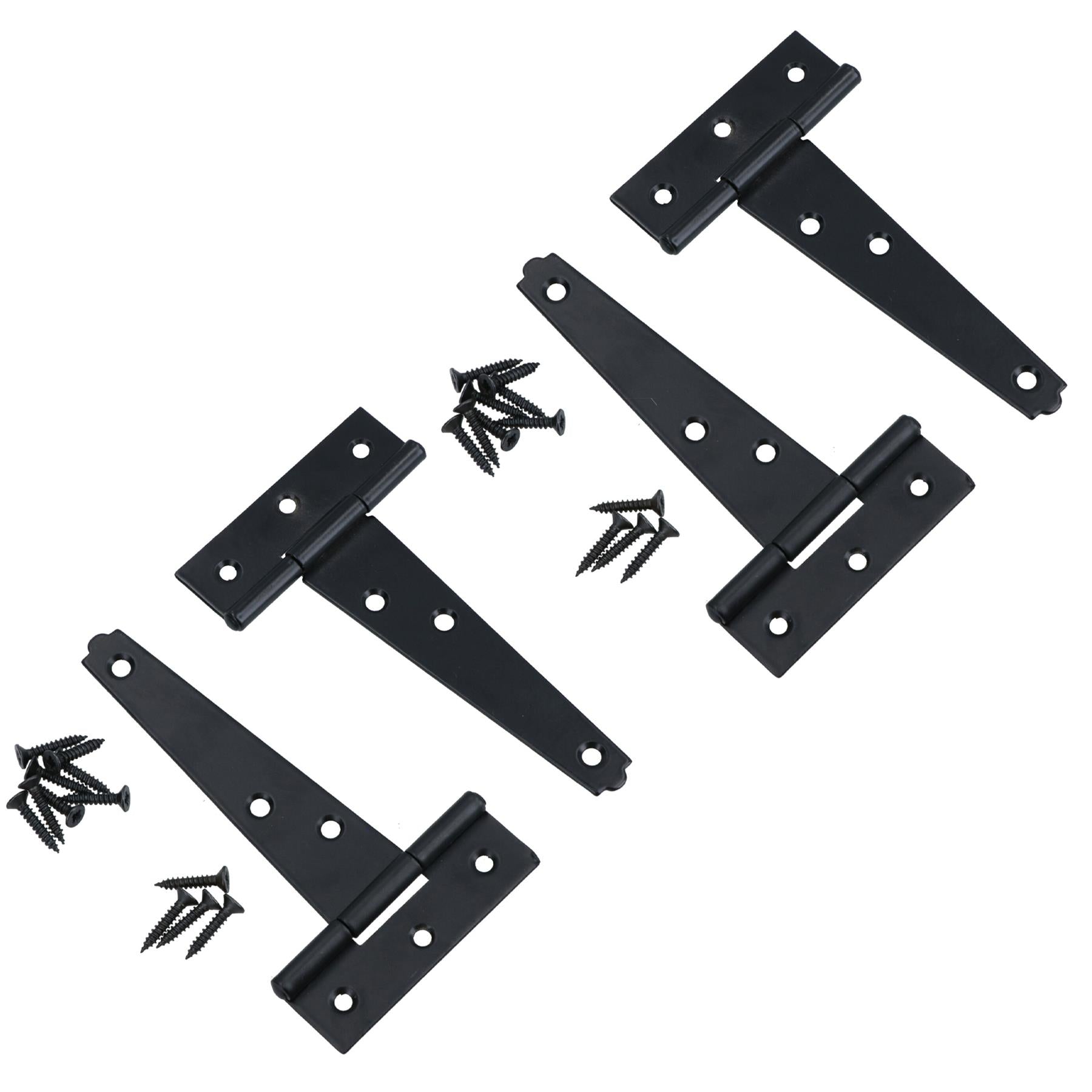 Heavy Duty T Tee Hinge For Sheds Gates Black Powder Coated Finish 4 – 18 Inch
