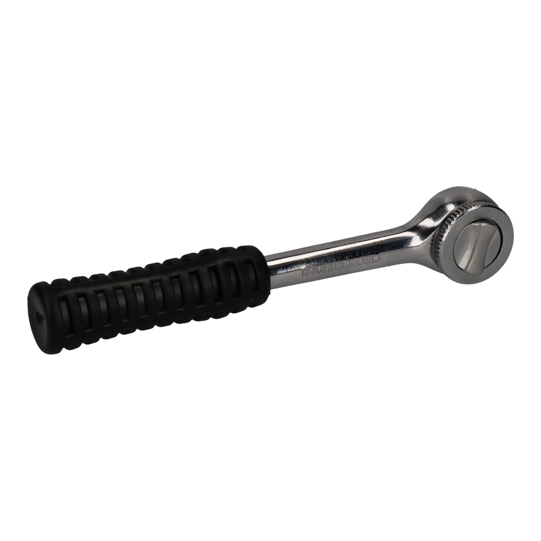 1/4" Drive Straight Ratchet With Rubber Grip Handle 45 Teeth Reversible
