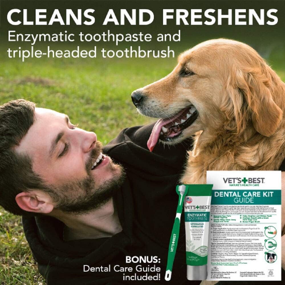 Kit de soins dentaires Nettoyage des dents Haleine fraîche pour chiens Brosse à doigts et gel