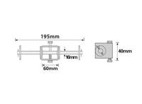 Boat / Jetski / Dinghy Trailer Roller Bracket 195mm, 16mm Spindle UBR28