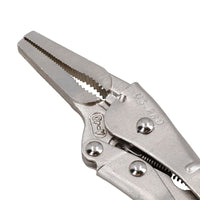 6.5” (165mm) Long Nose Straight Locking Pliers Mole Grips With Ribbed Handles