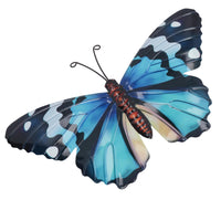 Medium Metal Blue Butterfly Wall Art Garden/Home Ornament 21.5 X 33.5CM