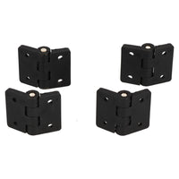 Black Reinforced Nylon Plastic Hinge 40x48mm Italian Made Industrial Quality