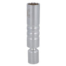 16mm Thin Wall Walled Swivel Magnetic Spark Plug Socket 3/8in Drive 12PT