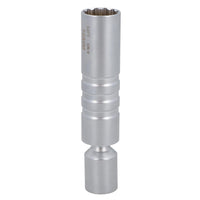 16mm Thin Wall Walled Swivel Magnetic Spark Plug Socket 3/8in Drive 12PT