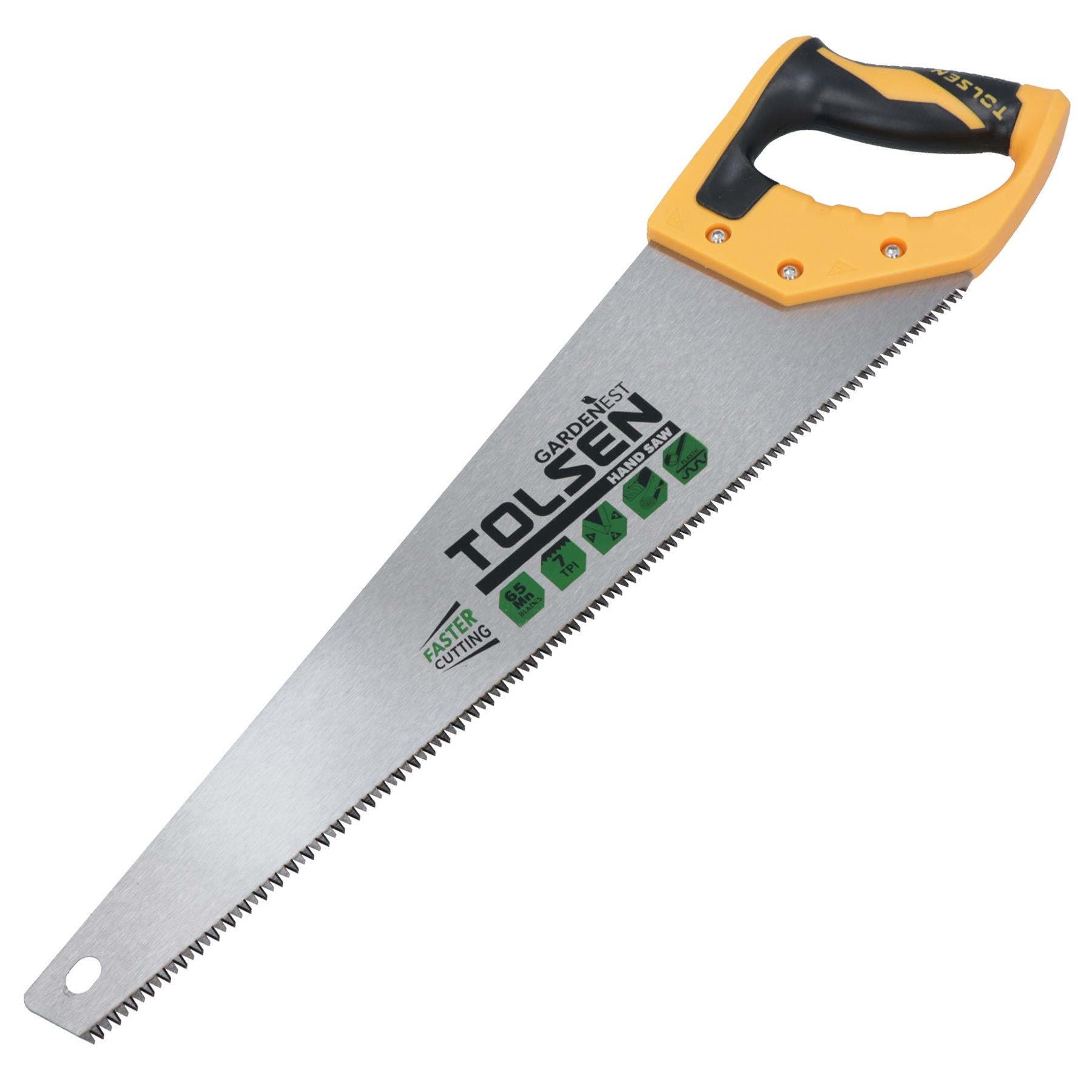 Hardpoint Hand Saw 18" 450mm Carpentry Wood Cutter With Soft Grip Handle
