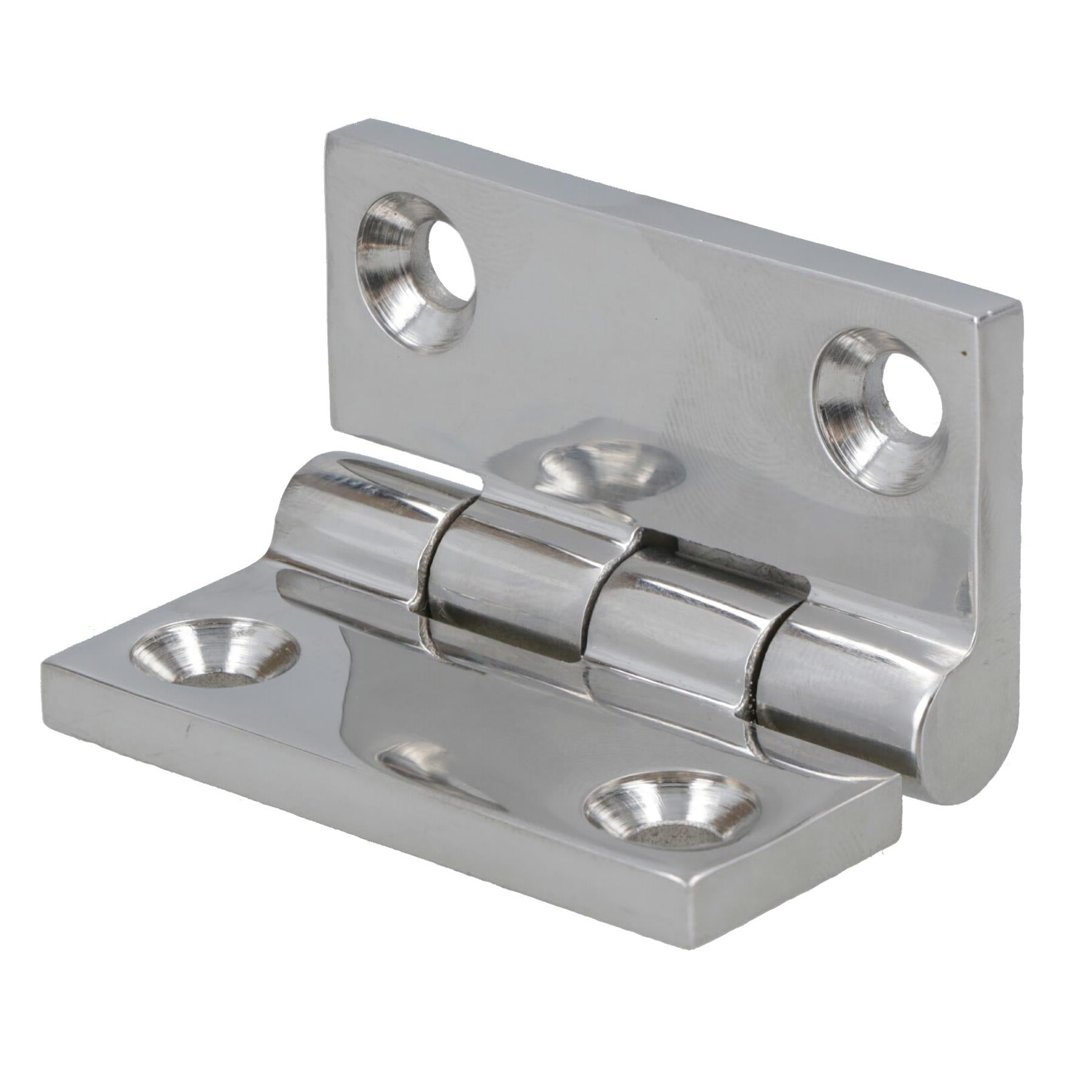 Polished Door Butt Hinge Stainless Steel 50mm x 50mm 316 Marine Cabin