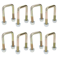 8 Pack M10 40mm x 70mm U-Bolt N-Bolt for Trailers with Nuts HIGH TENSILE