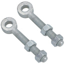 Swing Gate Long Eye Bolts Hinge + Nuts Adjustable Zinc Plated 12mm – 24mm