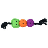Dog Puppy Small Halloween Gift Plush Comfort Squeaky BOO Rope Play Toy